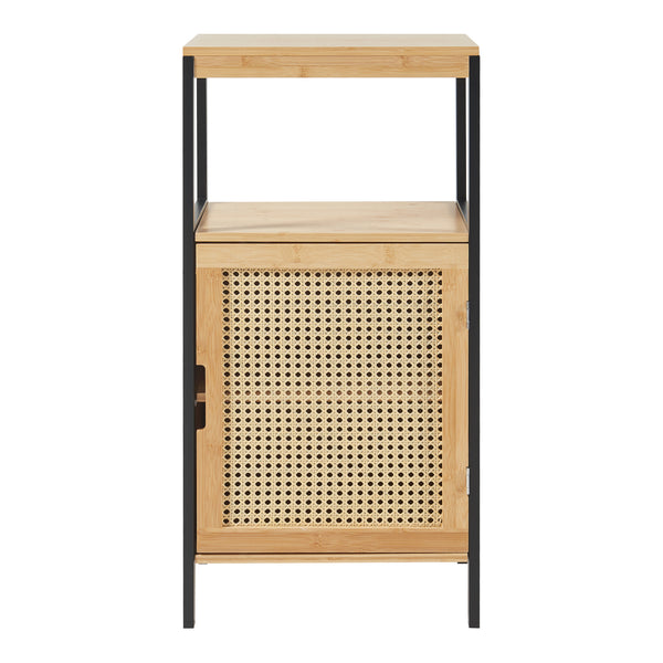 Armario de baño Tervola 80x40x35cm Bambú Negro [en.casa]