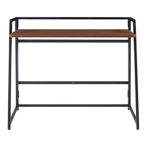 Escritorio plegable Ringerike 104,5x53x85,5cm Negro/Nogal [en.casa]