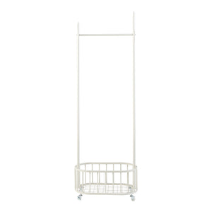 Perchero móvil Risør acero blanco [en.casa]