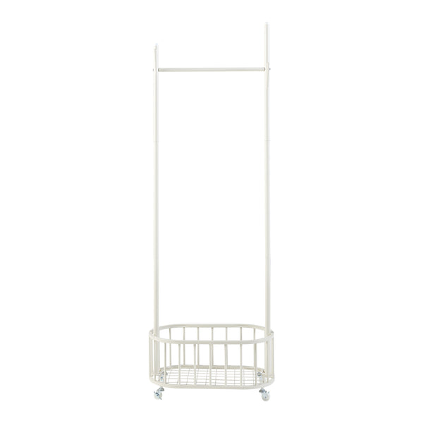 Perchero móvil Risør acero blanco [en.casa]