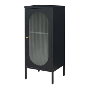 Armario auxiliar Karlskrona 102x43x40 cm Negro, mate [en.casa]