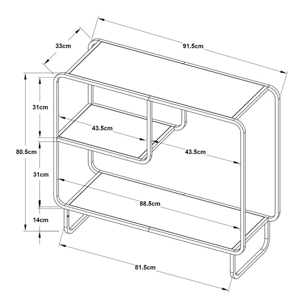 Mesa consola Færder Metal [en.casa]