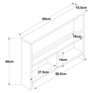 Estante de pared Piteå 60x10,5x45cm Blanco [en.casa]