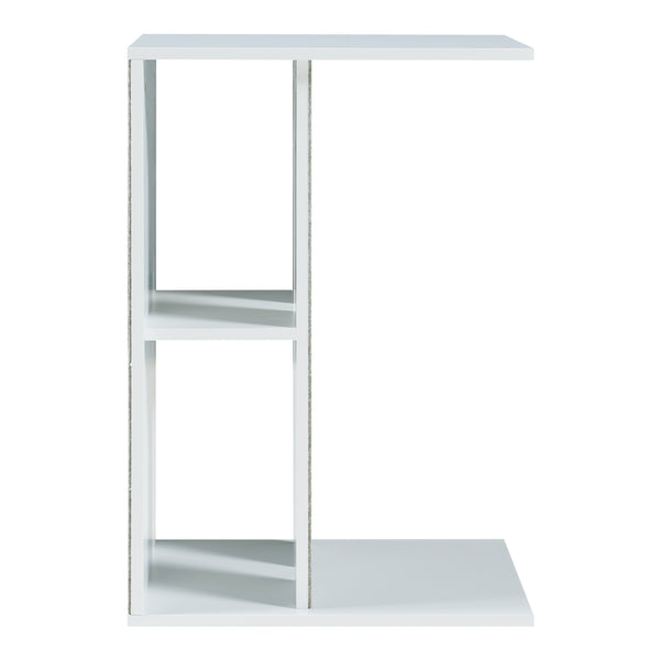 Mesa auxiliar con superficie para rascar Ljungby Blanco [en.casa]