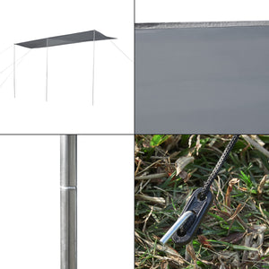 Toldo para caravana Beuningen 400x240x235 cm Gris [pro.tec]