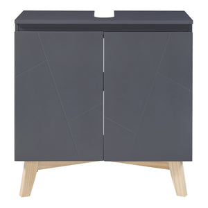 Mueble bajo lavabo Overath 60x60x30cm Gris [en.casa]