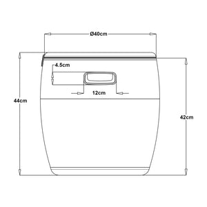 Taburete nevera Avetrana 44xØ40 cm Marrón claro [casa.pro]