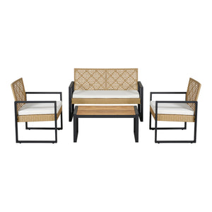 Conjunto de muebles de jardín Calciano de 4 piezas [casa.pro]
