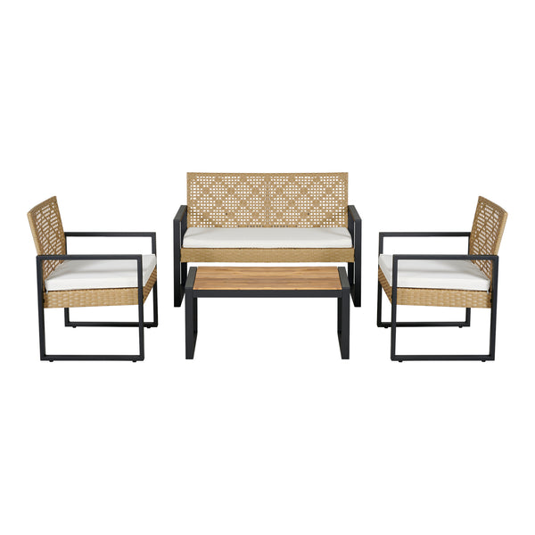 Conjunto de muebles de jardín Calciano de 4 piezas [casa.pro]