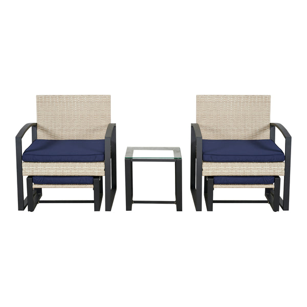 Conjunto de muebles de jardín Calvello de 5 piezas [casa.pro]