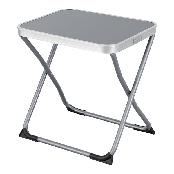 Taburete y mesa de camping 2 en 1 Barete 47x47x37 cm Gris [en.casa]