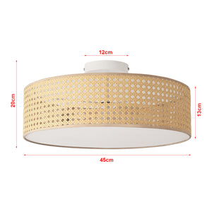 Lámpara de techo Ascot aspecto ratán [lux.pro]