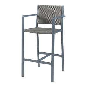 Taburete de bar para exteriores juego de 2 Avise aluminio gris oscuro [casa.pro]