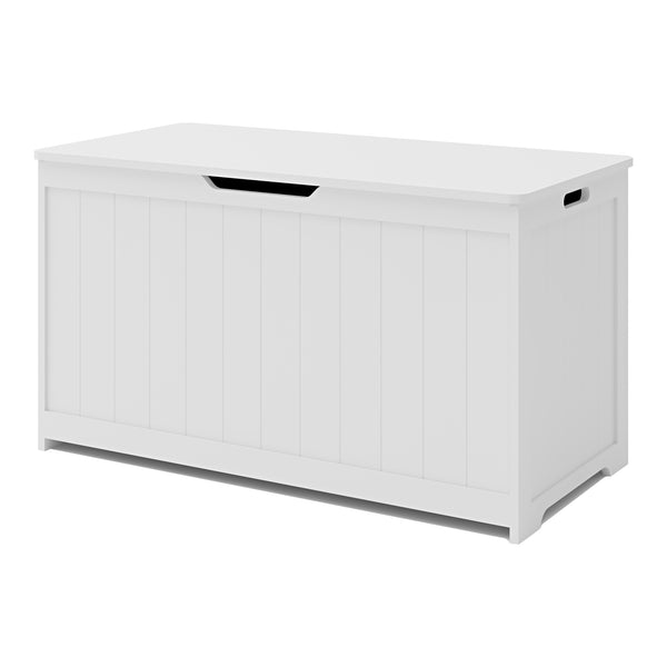 Caja de juguetes Podek 80x40x44,5 cm Blanco [en.casa]