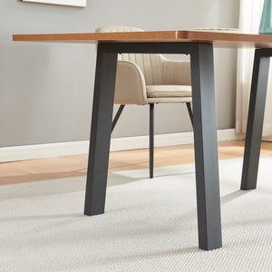 Juego de 2 estructuras de mesa Kraftisried 72x70cm Negro [en.casa]