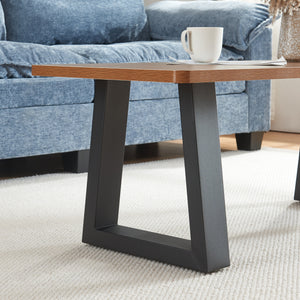 Juego de 2 estructuras de mesa Marstal 42x40cm Negro [en.casa]