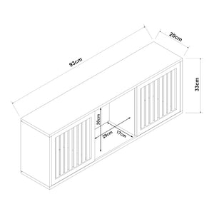 Estante de pared Ypäjä 93x20x33 cm Bambú [en.casa]