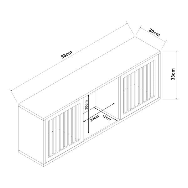 Estante de pared Ypäjä 93x20x33 cm Bambú [en.casa]