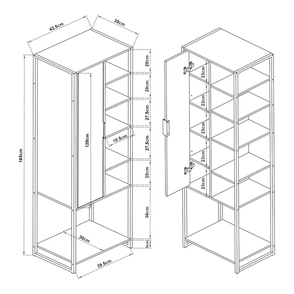 Conjunto de muebles de baño Namsskogan de 4 piezas. Aspecto nogal [en.casa]
