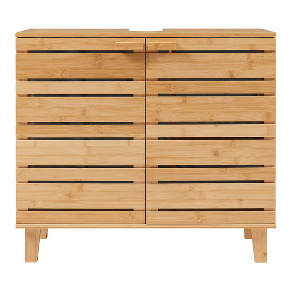 Mueble bajo lavabo Epind 60x66x30 cm Bambú natural [en.casa]