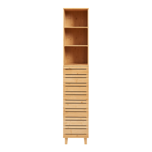 Armario alto Epind 180x33x30 cm Bambú [en.casa]