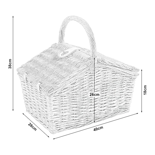 Cesta de picnic Bucchianico para 2 personas juego completo [casa.pro]