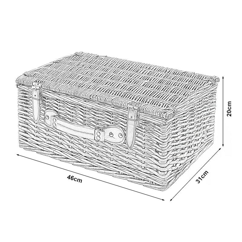 Esquema acotado Cesta de picnic Brindisi para 4 personas juego completo [casa.pro]