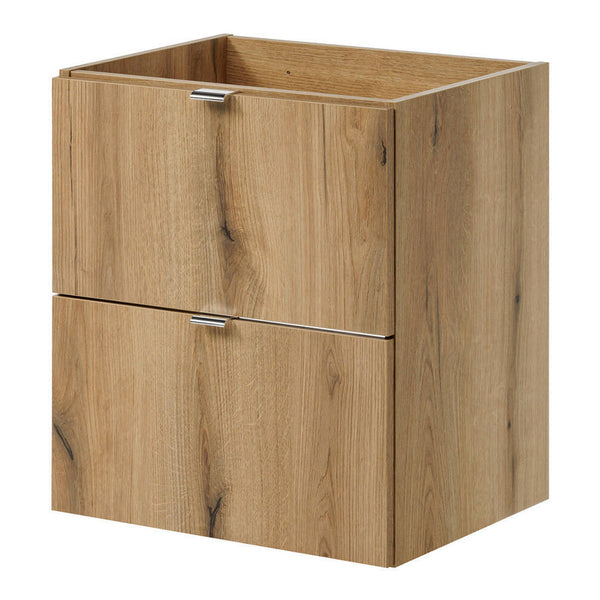 Lavabo Skelbolu 50x57x39 cm Espejo LED Aspecto roble [en.casa]