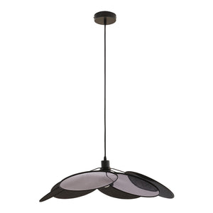 Lámpara colgante Blackwood Metal/Textil Negro [lux.pro]