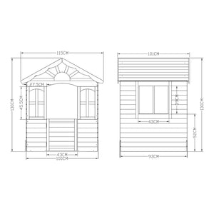 Casita infantil Lulä Caseta de juegos 130x115x101 cm Madera [casa.pro]