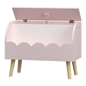 Caja de juguetes Vestnes 60x30x44 cm Cotton Candy/Blanco [en.casa]