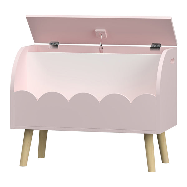 Caja de juguetes Vestnes 60x30x44 cm Cotton Candy/Blanco [en.casa]