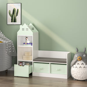 Banco para niños con estantería Vipsali [en.casa]