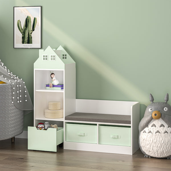 Banco para niños con estantería Vipsali [en.casa]