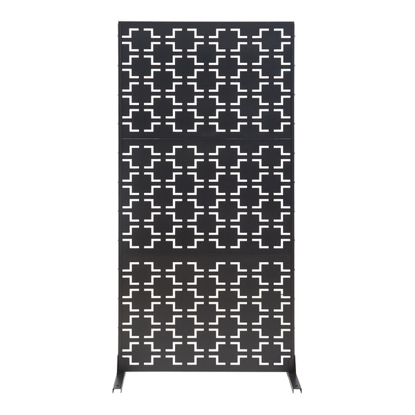 Tabique interior Aaskis acero 200x100x50 cm negro [casa.pro]