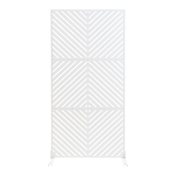 Tabique interior Kekan acero 200x100x50 cm blanco [casa.pro]