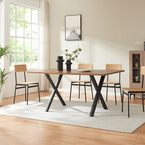 Estructura de mesa Klixjö juego de 2 acero 72x70x10 cm negro [en.casa]