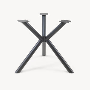 Estructura de mesa Viserinna acero 94,5x94,5x73 cm negro [en.casa]