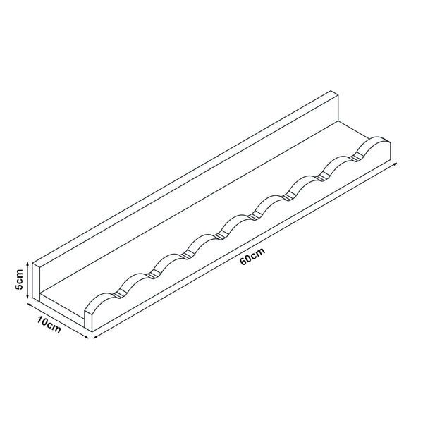 Estantería de pared para niños Set de 2 Vestnes 60x10x5 cm Cotton Candy [en.casa]