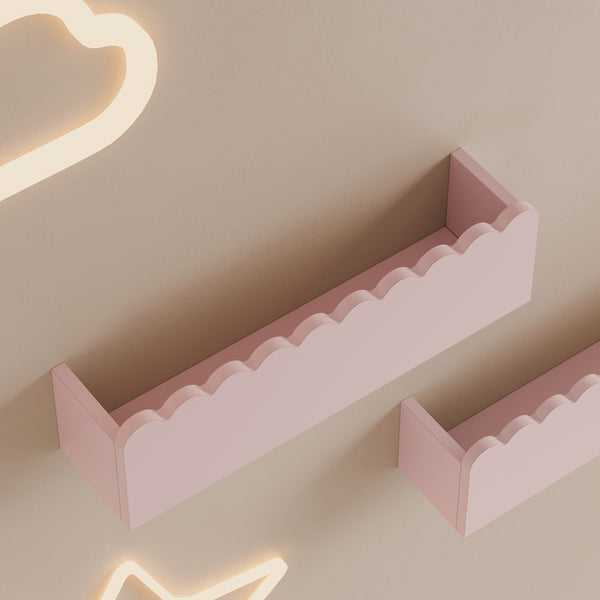 Estantería de pared para niños Set de 2 Vestnes 40x10x10 cm Cotton Candy [en.casa]