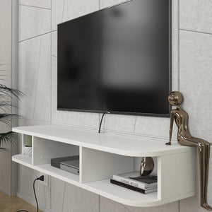 Mueble bajo de TV colgante Oundsvas 120x30x19 cm Blanco [en.casa]