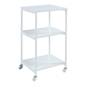 Mesa de impresora con ruedas Janertu 82x39x35 cm Blanco [en.casa]