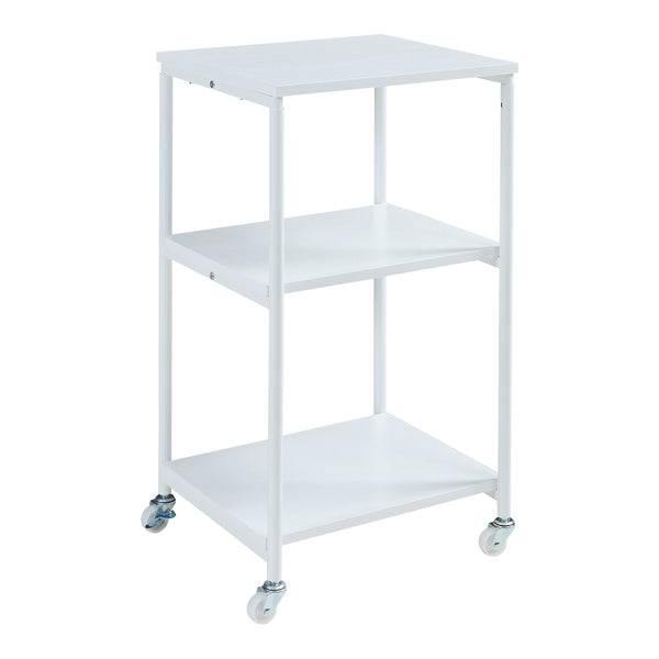 Mesa de impresora con ruedas Janertu 82x39x35 cm Blanco [en.casa]