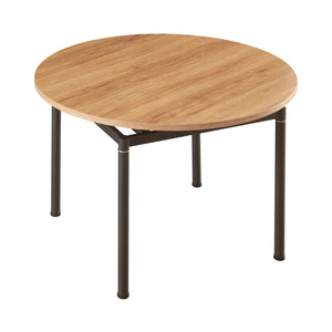 Grupo de comedor Hemnes 5 piezas redonda marrón claro [en.casa]