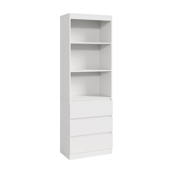Estantería Les con 3 cajones 180x60x35 cm Blanco [en.casa]