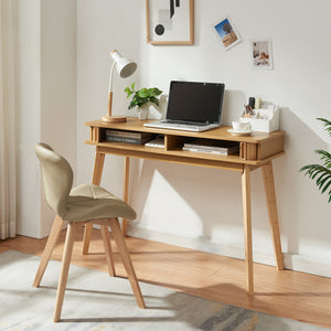 Mesa consola Tysvær con puertas bambú 110x40x78cm - Natural [en.casa]