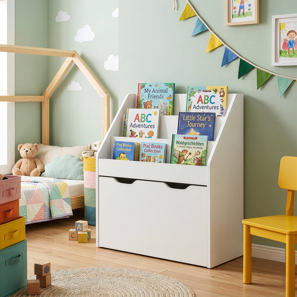 Estantería para niños Sirlstalo 70x63x30 cm Blanco [en.casa]