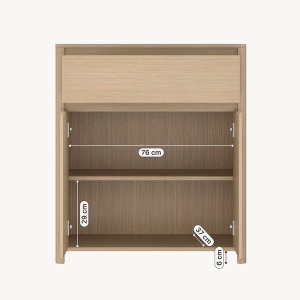 Armario auxiliar Takranmaa 88x79x39 cm efecto roble [en.casa]