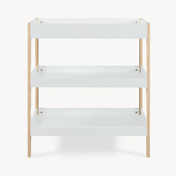 Cambiador Oupilu con 2 estantes 91x82x53 cm Blanco [en.casa]