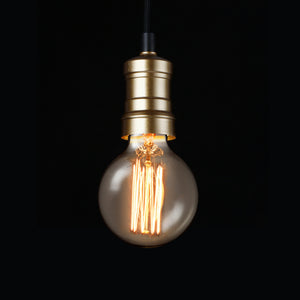 Lámpara colgante de estilo retro [latón] Portalámparas Edison 1x/3x E27 Metal [lux.pro]